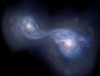 Астрономы наблюдают древнейшее известное науке столкновение галактик